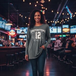 Cooperstown Three Quarter Sleeve Top